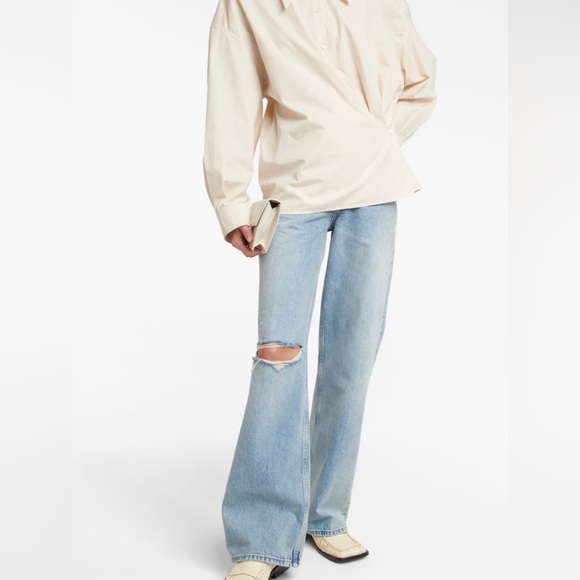 Frame Women’s 30 vintage super high rise wide leg jeans 90s distress casual - Picture 4 of 9